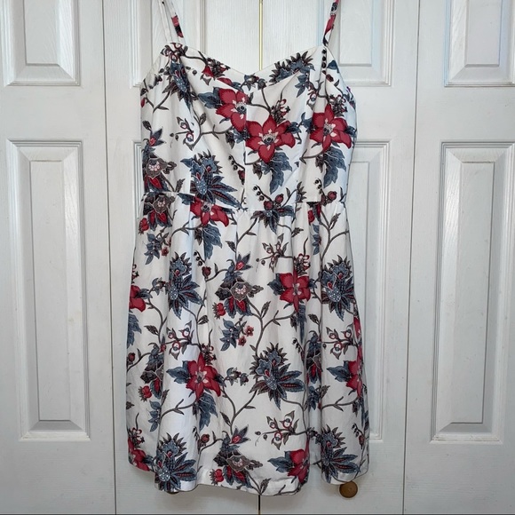 Ann Taylor Loft Linen Blend Floral Dress Size 12 NWT - Picture 2 of 11